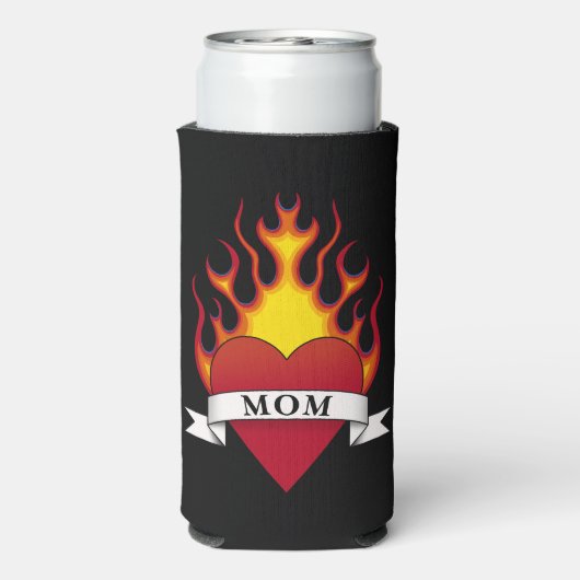 Tattoo van hart-mam seltzer blikjeskoeler (Seltzer Achterkant)