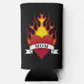 Tattoo van hart-mam seltzer blikjeskoeler (Achterkant)