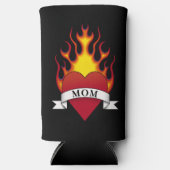 Tattoo van hart-mam seltzer blikjeskoeler (Voorkant)