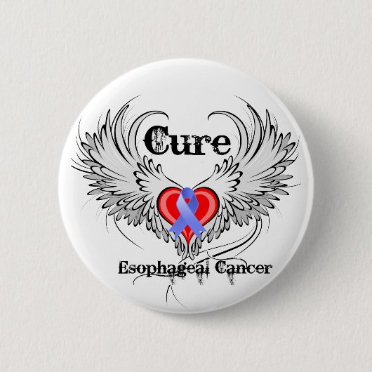 Tattoo van het hart - kure oesofageale kanker ronde button 5,7 cm (Voorkant)