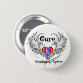 Tattoo van het hart - kure oesofageale kanker ronde button 5,7 cm (Voorkant /achterkant)