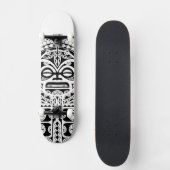Tattoo van het polynesiaanse tribaalmasker van Tik Persoonlijk Skateboard (Voorkant)