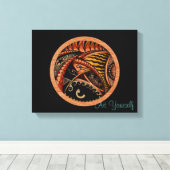 Tattoo van hout canvas afdruk (Insitu (Houten vloer))