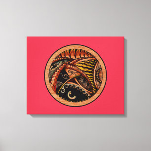 Tattoo van hout canvas afdruk