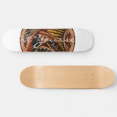 Tattoo van hout persoonlijk skateboard (Horizontaal)