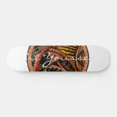 Tattoo van hout persoonlijk skateboard (Horizontaal)