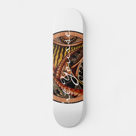 Tattoo van hout persoonlijk skateboard (Voorkant)