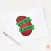 Tattoo van levende nierdonor vierkante sticker (Envelop)