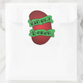 Tattoo van levende nierdonor vierkante sticker (Tas)