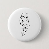 Tattoo van Lioness silhouette Ronde Button 5,7 Cm (Voorkant)
