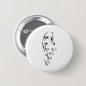 Tattoo van Lioness silhouette Ronde Button 5,7 Cm (Voorkant /achterkant)