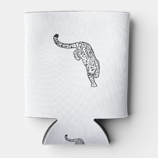 Tattoo van luipaard  blikjeskoeler (Voorkant)