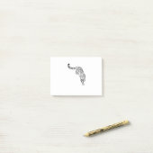 Tattoo van luipaard  post-it® notes (Op bureau)