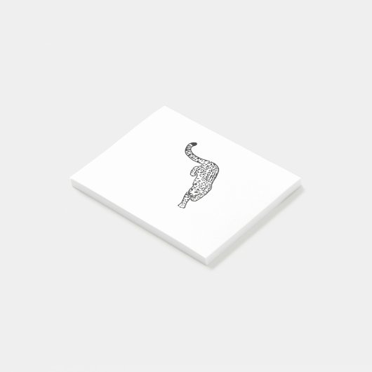 Tattoo van luipaard  post-it® notes (Schuin)