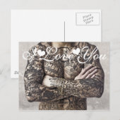 Tattoo van mannelijk lichaam Foto van mij Briefkaart (Voorkant / Achterkant)