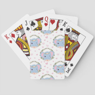 Tattoo van olifanten en ventilatoren pokerkaarten