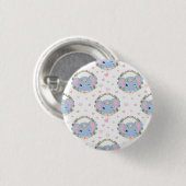 Tattoo van olifanten en ventilatoren ronde button 3,2 cm (Voorkant /achterkant)