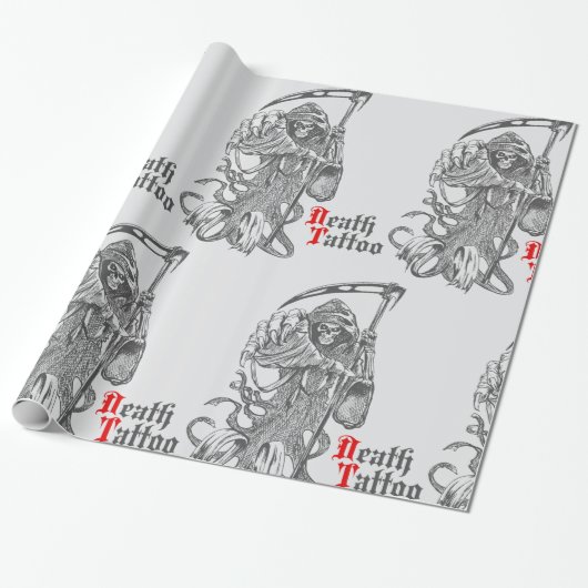 Tattoo van overlijden cadeaupapier (Uitgerold)