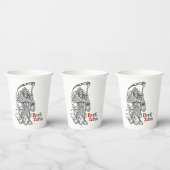 Tattoo van overlijden papieren bekers