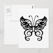 Tattoo van vlinder briefkaart (Voorkant / Achterkant)
