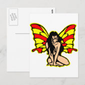 Tattoo van vlinder briefkaart (Voorkant / Achterkant)