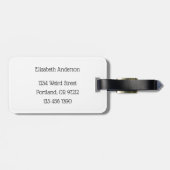 Tattoo van vlinder en witte tribale vlinder bagagelabel (Achterkant horizontaal)