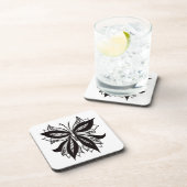 Tattoo van vlinder en witte tribale vlinder bier onderzetter (Rechterzijde)