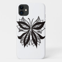 Tattoo van vlinder en witte tribale vlinder Case-Mate iPhone case