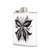 Tattoo van vlinder en witte tribale vlinder heupfles (Links)