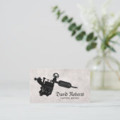 Tattoo Vintage zwart Tattoo Pistool Visitekaartje (Staand voorkant)
