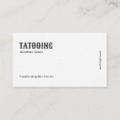 Tattoo Visitekaartje (Achterkant)