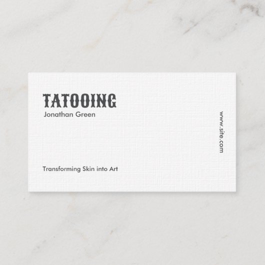 Tattoo Visitekaartje (Achterkant)