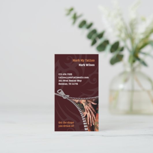 Tattoo Visitekaartje (Staand voorkant)