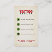 Tattoo  Visitekaartje (Achterkant)