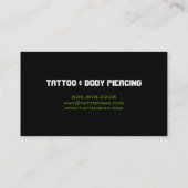 Tattoo Visitekaartje Tribal Black White (Achterkant)