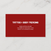 Tattoo Visitekaartje Tribal Red Gray (Achterkant)