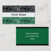 Tattoo vlammen en cirkels patroon + uw achtergrond visitekaartje (Voorkant / Achterkant)