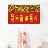 Tattoo vlammen en cirkels rood + uw rug. en idee spandoek (Insitu)