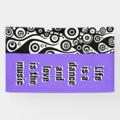 Tattoo vlammen en cirkels zwart + uw rug. en idee spandoek (Horizontaal)