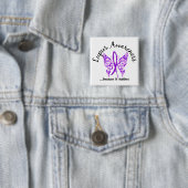 Tattoo vlinder 6.1 Lupus Vierkante Button 5,1 Cm (In situ)