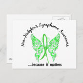 Tattoo vlinder 6.1 Non-Hodgkin lymfoom Briefkaart (Voorkant / Achterkant)