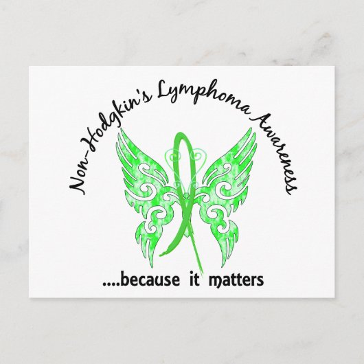 Tattoo vlinder 6.1 Non-Hodgkin lymfoom Briefkaart (Voorkant)