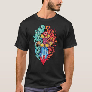 Tattoo voor brand en water Dagger T-shirt