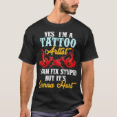 Tattoo voor een overloop van inkt en Tattoo arties T-shirt (Voorkant)