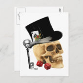 Tattoo voor gothische gambler briefkaart (Voorkant / Achterkant)