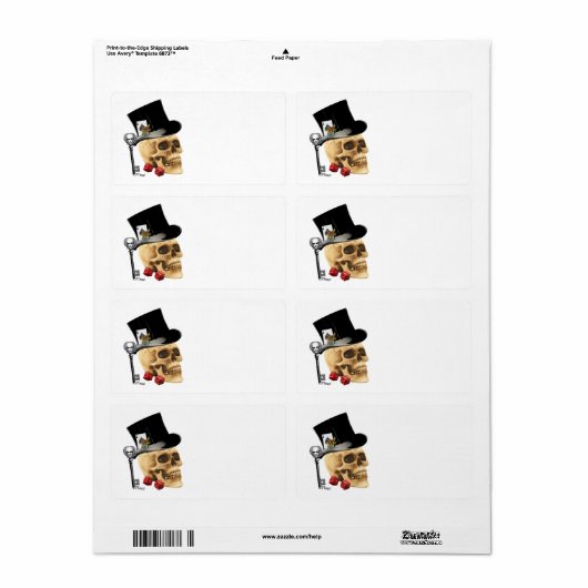 Tattoo voor gothische gambler etiket (Full Sheet)