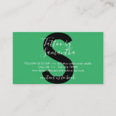 Tattoo voor groene pictogrammen Kunstnazorginstruc Visitekaartje (Voorkant)