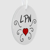 Tattoo voor verpleegkunde LPN Love Ornament (voorkant)