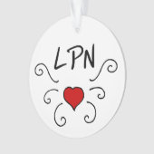 Tattoo voor verpleegkunde LPN Love Ornament (voorkant)