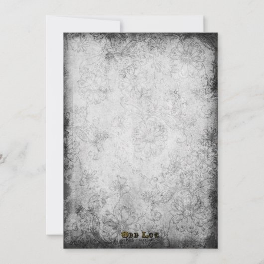 Tattoo Winged Heart Wedding Uitnodiging (Achterkant)